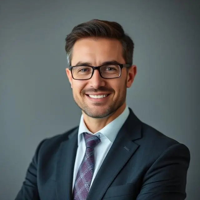 A professional corporate headshot with clean lighting.